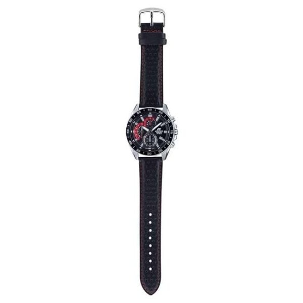 Casio Edifice Leather Black Men Watch ED557