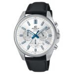 Casio Edifice Leather Black Men Watch ED661