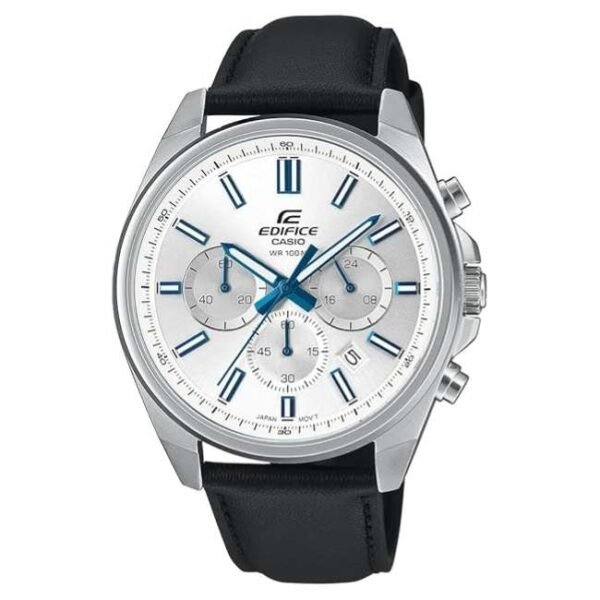 Casio Edifice Leather Black Men Watch ED661