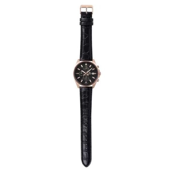 Casio Edifice Leather Black Men Watch ED665