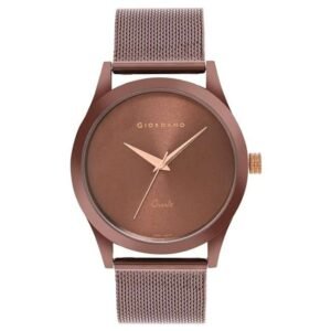 Giordano Brown Men Mesh Metal Watch GZ-50111-33