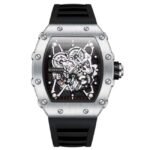 Giordano Black Silver Men Silicone Watch GZ-50127-02