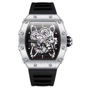 Giordano Black Silver Men Silicone Watch GZ-50127-02