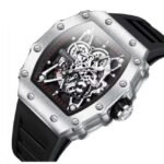 Giordano Black Silver Men Silicone Watch GZ-50127-02