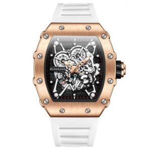 Giordano White Rosegold Men Silicone Watch GZ-50127-04