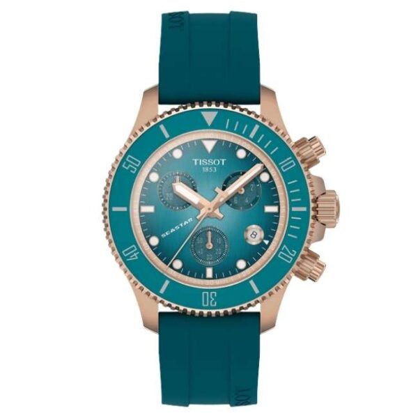 Tissot Seastar 1000 Chronograph 36mm - Blue & Rose Gold (T120.217.37.041.00)