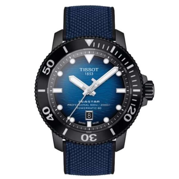 tissot seastar  silicon blue men watch t1206073704100