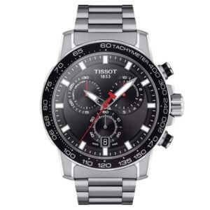 tissot supersport chrono stainless steel  grey men  watch t1256171105100