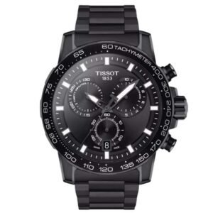 tissot sport stainless steel black men  watch t1256173305100