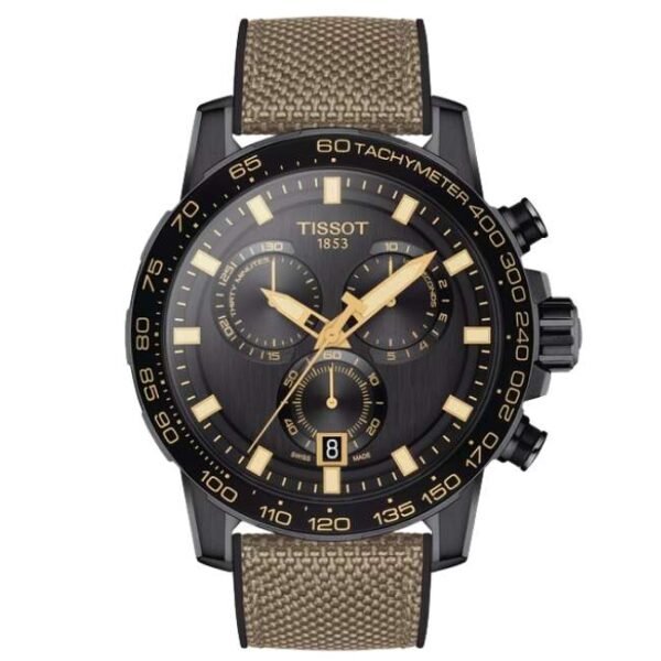 tissot sport synthetic black, beige men watch t1256173705101