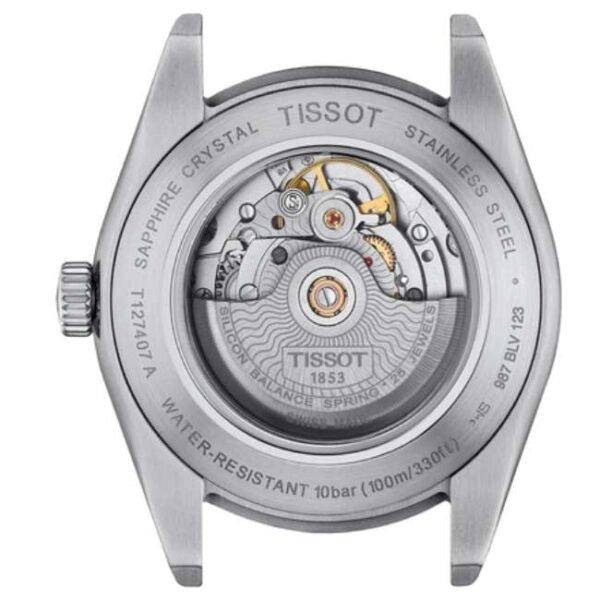 tissot gentleman stainless steel silver men  watch t1274071135100