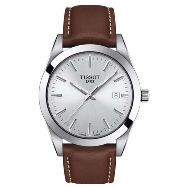 tissot classic contemporary synthetic brown men  watch t1274101603100