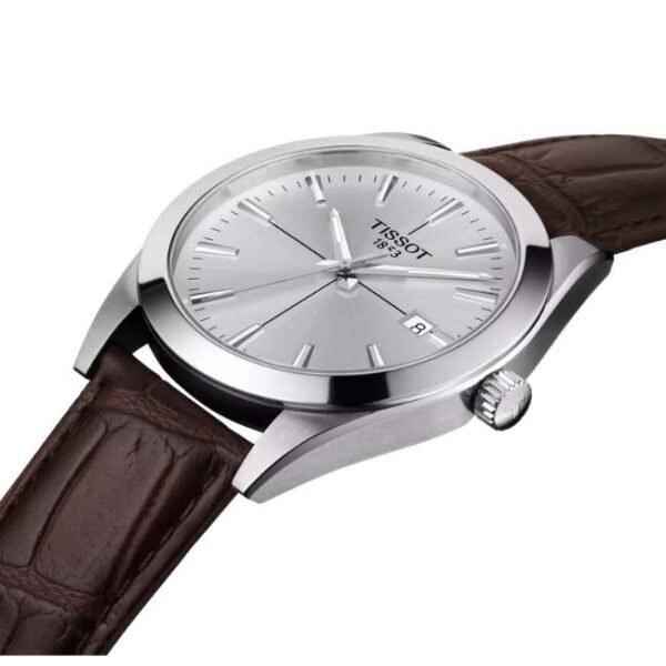 tissot classic contemporary leather brown men  watch t1274101603101