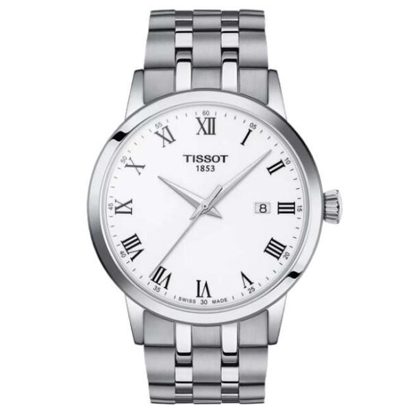 tissot classic dream stainless steel grey men  watch t1294101101300