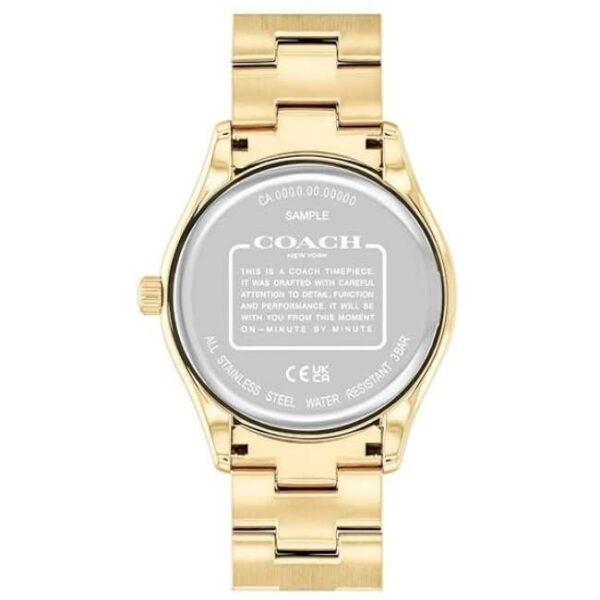 Coach Stainless Steel Gold Unisex Watch 14400035