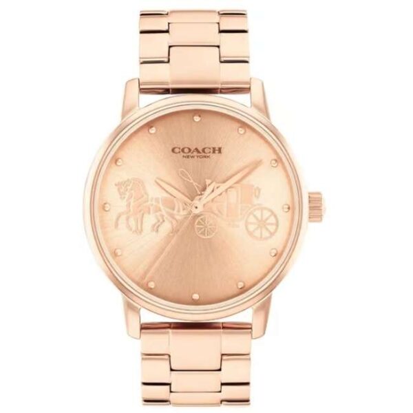 Coach Stainless Steel Rose Gold Women Watch 14503076