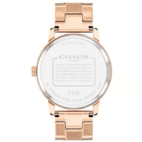 Coach Stainless Steel Rose Gold Women Watch 14503076