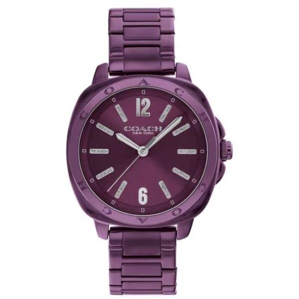 Coach Stainless Steel Purple Women Watch 14504466