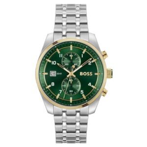 boss stainless steel two tone men watch 1514195