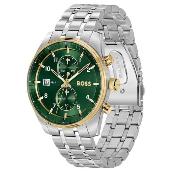 boss stainless steel two tone men watch 1514195
