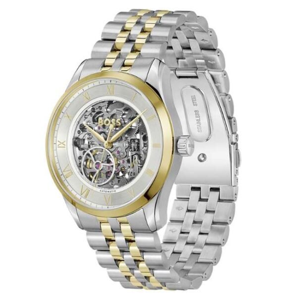 boss stainless steel two tone men watch 1514237