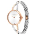 calvin klien sculpted embrace stainless steel silver women watch 25100060