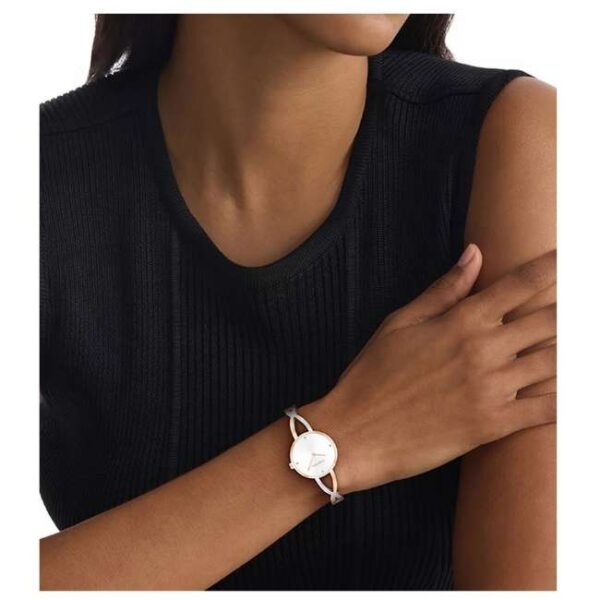 calvin klien sculpted embrace stainless steel silver women watch 25100060