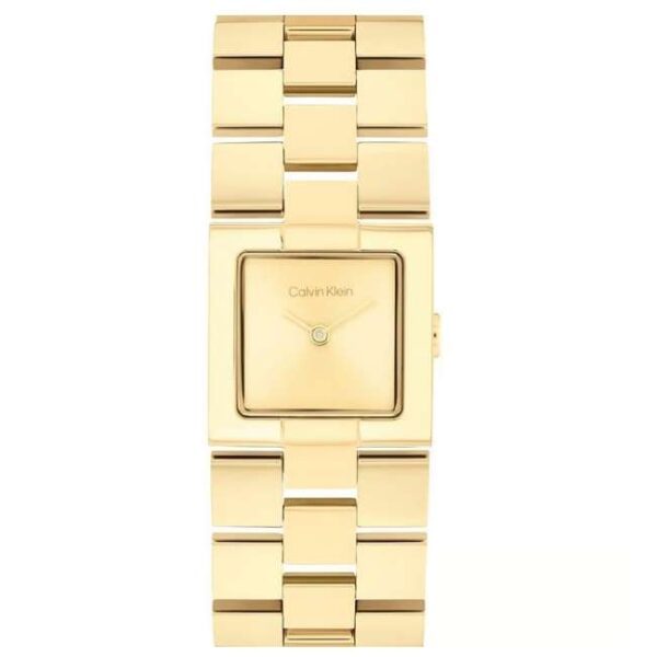 calvin klien meridian stainless steel gold women watch 25100089