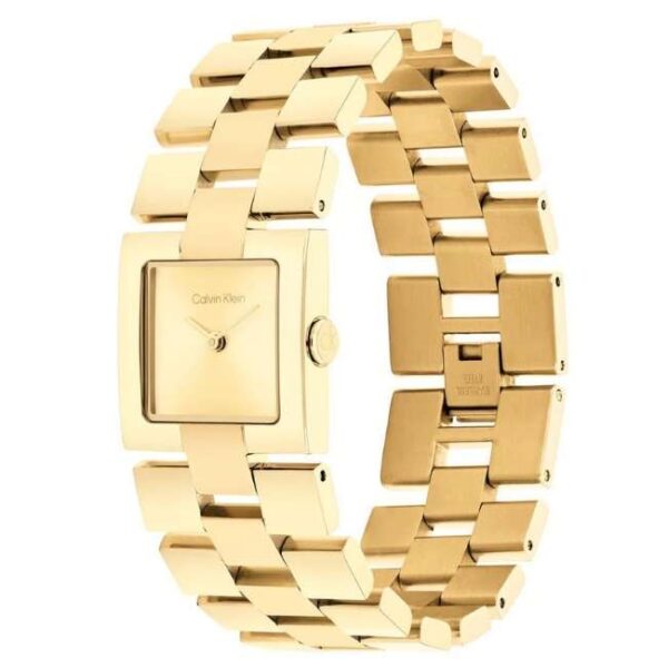 calvin klien meridian stainless steel gold women watch 25100089