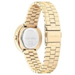 calvin klien twisted bezel stainless steel gold women watch 25100094