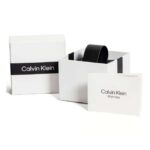 calvin klien twisted bezel stainless steel gold women watch 25100094