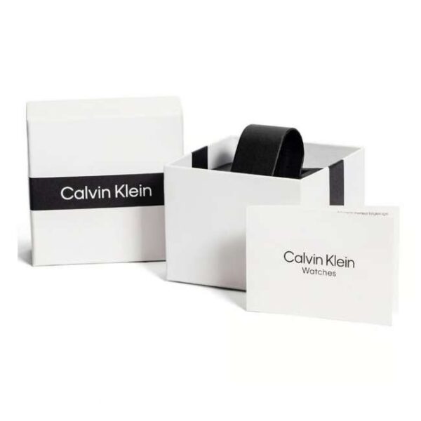 calvin klien twisted bezel stainless steel gold women watch 25100094