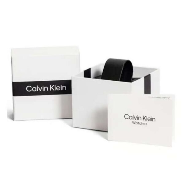 calvin klien twisted bezel stainless steel rose gold women watch 25100095