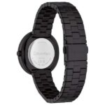calvin klien twisted bezel stainless steel black women watch 25100096