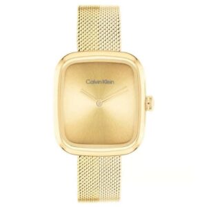 calvin klien adore stainless steel gold women watch 25100099