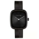 calvin klien adore stainless steel black women watch 25100100