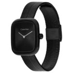 calvin klien adore stainless steel black women watch 25100100