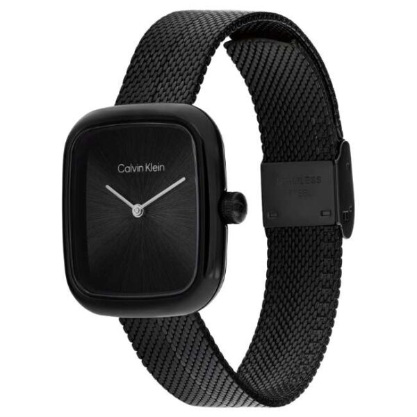 calvin klien adore stainless steel black women watch 25100100