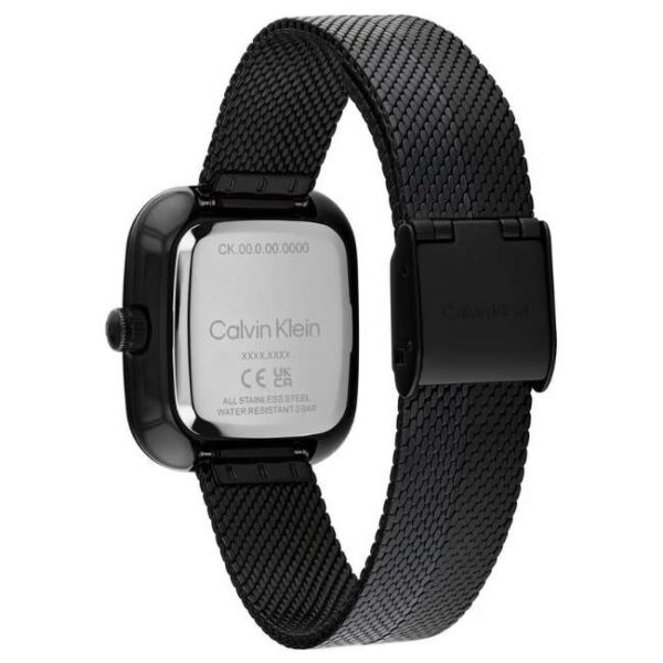 calvin klien adore stainless steel black women watch 25100100