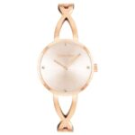 calvin klien sculpted embrance stainless steel rose gold women watch 25100116