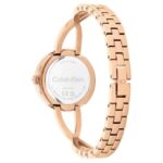 calvin klien sculpted embrance stainless steel rose gold women watch 25100116