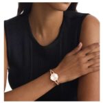 calvin klien sculpted embrance stainless steel rose gold women watch 25100116