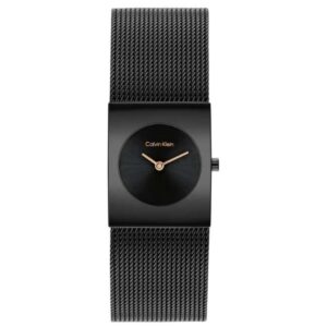 calvin klien pulse  stainless steel black women watch 25100138