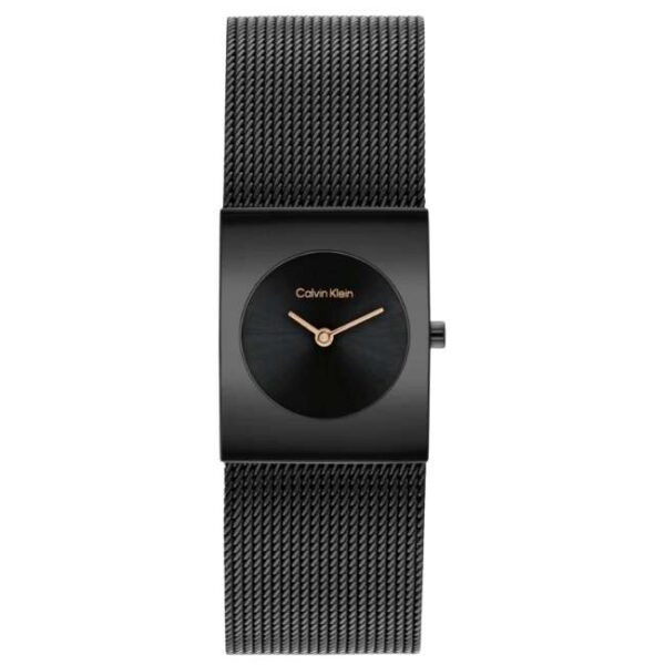 calvin klien pulse stainless steel black women watch 25100138