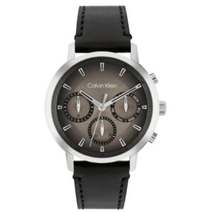 calvin klien gauge leather black men watch 25200496