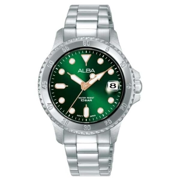 Alba Stainless Steel Green Women Watch AG8Q39X1