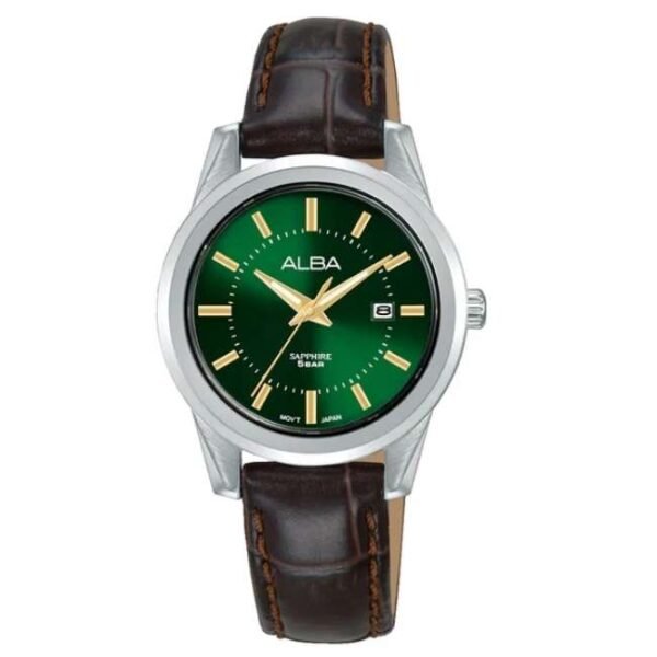 Alba Leather Green Women Watch AH7EF5X1