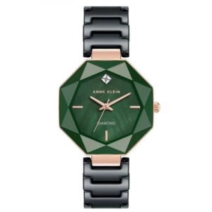 anne klien ceramic black men watch ak5064gnbk