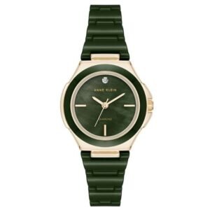 anne klien ceramic green women watch ak5112gpgn