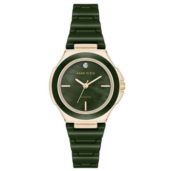 anne klien ceramic green women watch ak5112gpgn
